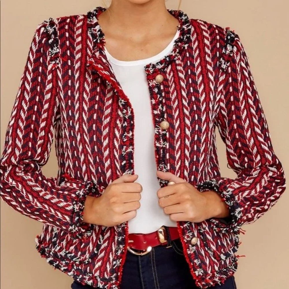 Jealous Tomato woven blazer from Red Dress Boutique